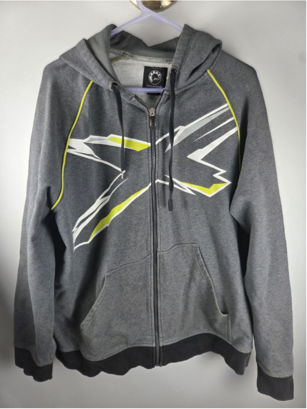 BRP Ski-Doo Full Zip Men's Sweaters Gray Pre-Owned